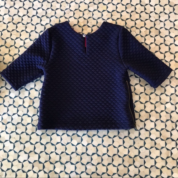 EGG by Susan Lazar Matching Quilted Navy Top/Skirt 5 - Picture 6 of 7